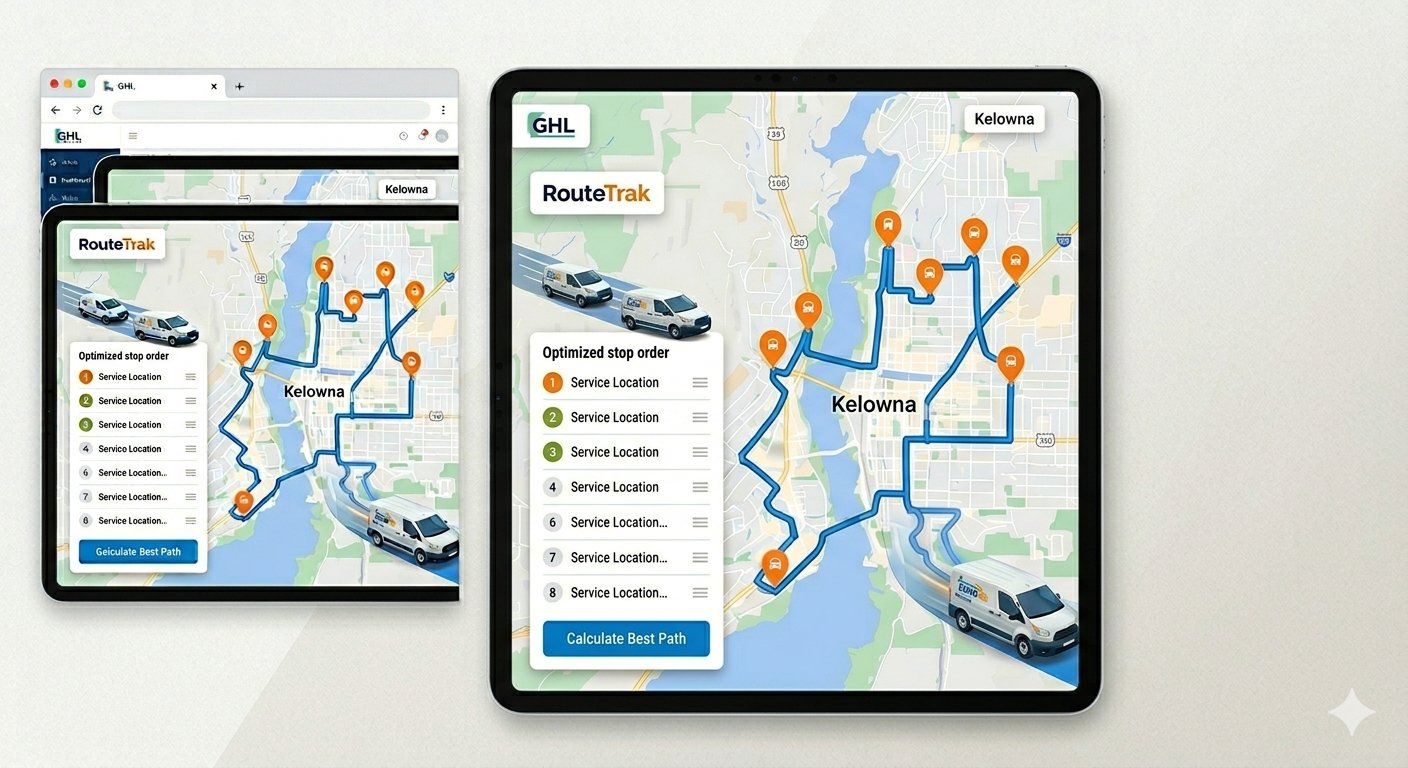 RouteTrak on tablet and mobile devices